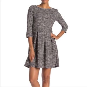MAX STUDIO Tweed Pleated Mini Dress Size Small